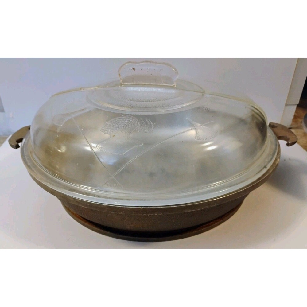 Vintage Guardian Service 12" Round 3 Quart Cast Aluminum Dutch Oven Pot With Lid